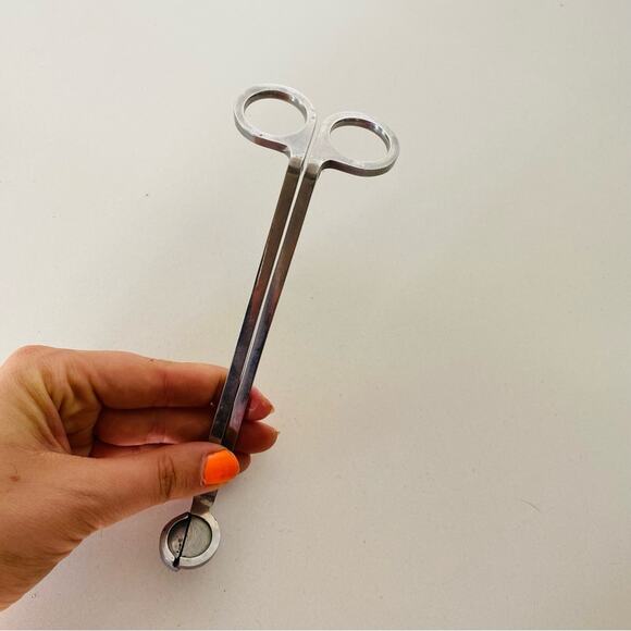 ANTHROPOLOGIE Stainless Steel Silver Grey Wick Trimmer Candle Care Scissors - Picture 7 of 7